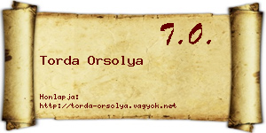 Torda Orsolya névjegykártya