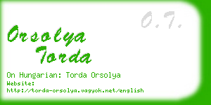 orsolya torda business card